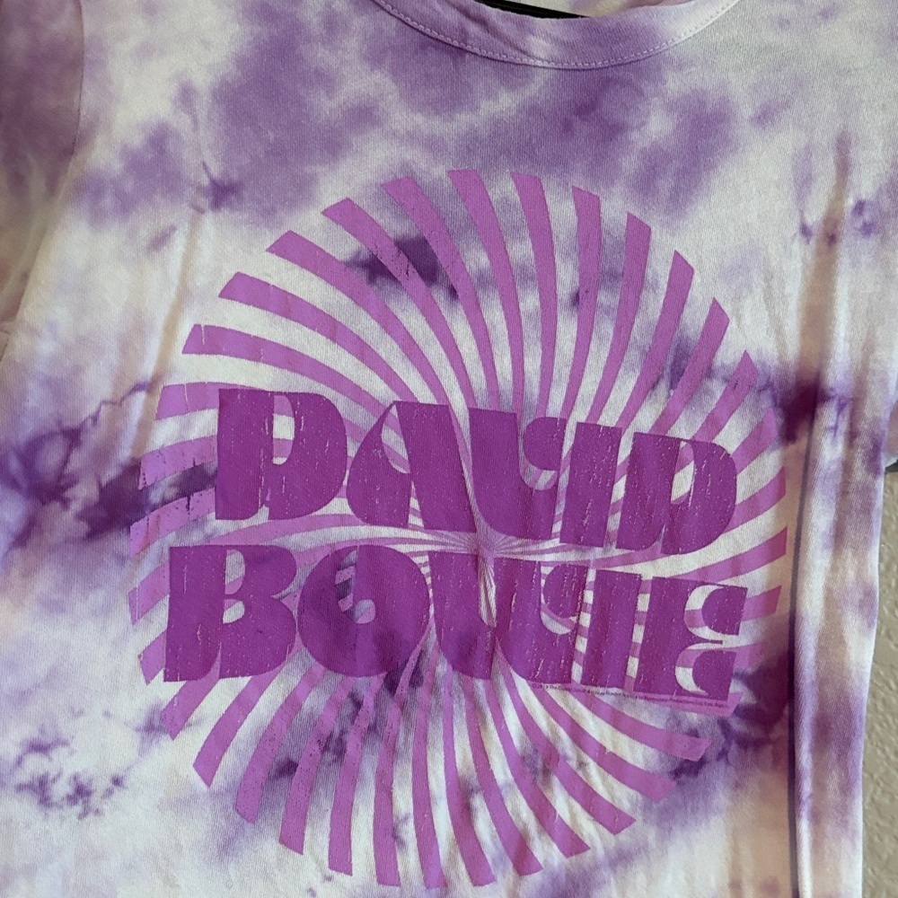 Chaser David Bowie Purple Tie-Dye Graphic T-Shirt - Picture 3 of 6